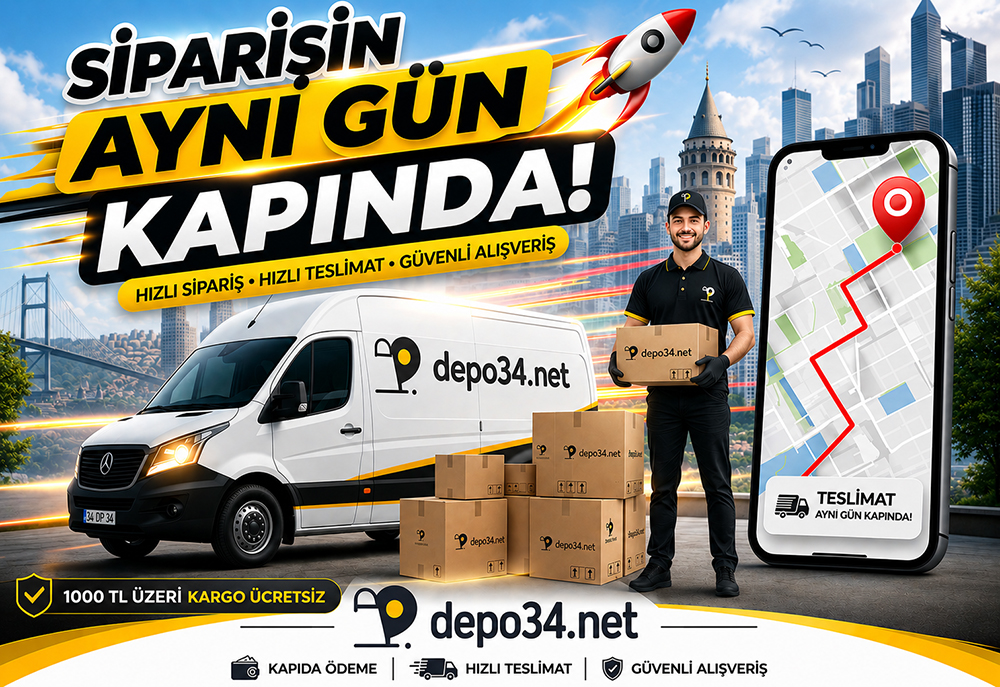 SİPARİŞİN AYNI GÜN KAPIDA