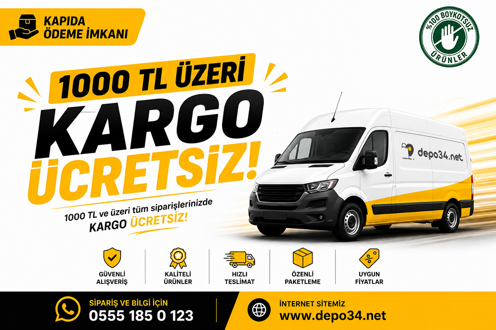 1000 TL ÜZERİ KARGO ÜCRETSİZ 