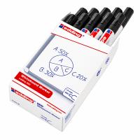 Edding 260 Beyaz Yazı Tahtası Kalemi - Siyah (1x10) Paket Satış 