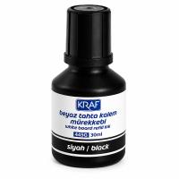 Kraf Beyaz Tahta Kalem Mürekkebi 30ml Siyah 