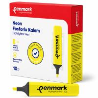 Penmark Neon Fosforlu Kalem 10'lu - Neon Sarı 