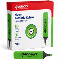 Penmark Neon Fosforlu Kalem 10'lu - Neon yeşil
