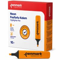 Penmark Neon Fosforlu Kalem 10'lu paket - Neon Turuncu 