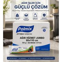 Polmix Ağır Hizmet 80x110 Jumbo Çöp Torbası koli 