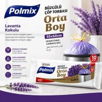 Polmix Büzgülü Lavanta Kokulu Çöp Poşeti Orta Boy