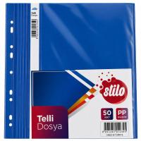 Stilo A4 Plastik Telli Dosya Mavi 50'li Paket