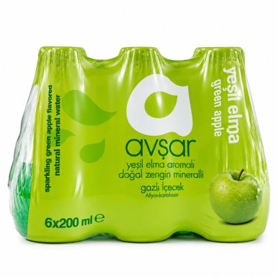 Avşar Yeşil Elma Aromalı Maden Suyu 200 ml x 24 Adet