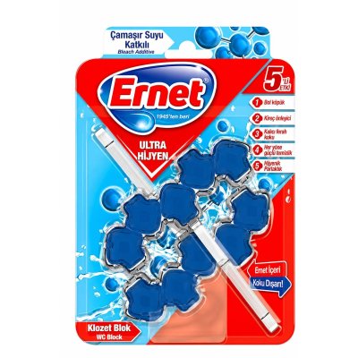 Ernet Ultra Hijyen Klozet Blok Çamaşır Suyu Katkılı 2 li 