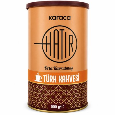 Karaca Hatır Orta Kavrulmuş Türk Kahvesi Teneke Kutu 500 Gr 