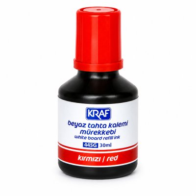 Kraf Beyaz Tahta Kalem Mürekkebi 30ml Kırmızı